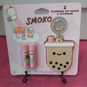 Smoko Keychain with Lip Balms - Pink